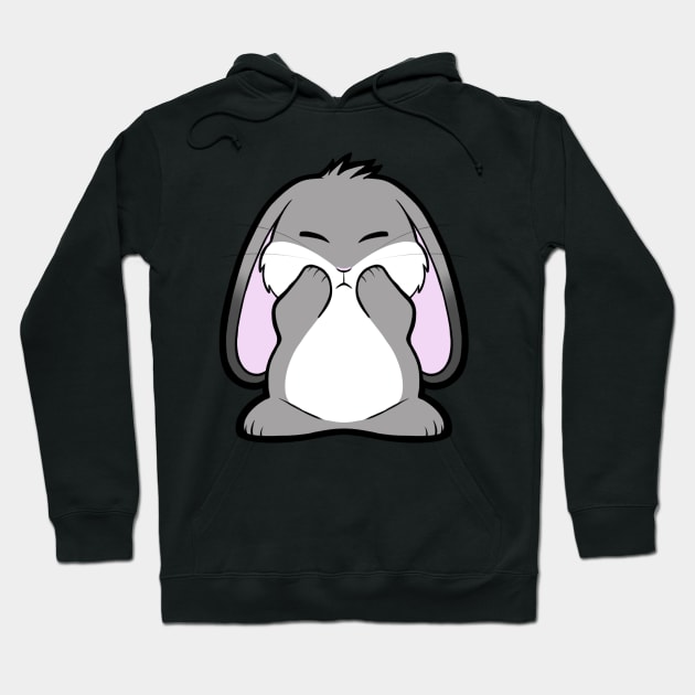 Gray Lop Bunny Hoodie by Firestorm Fox